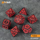 Buy Accessories Dice Set. Temple Ruins Red Acrylic Dice Set. DnDuck Miniatures Store. 3D figures of characters, elves, monsters, bestiaries, landscape, dragons figures and accessories for role-playing games