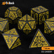 Buy Accessories Dice Set. Temple Ruins Yellow Acrylic Dice Set. DnDuck Miniatures Store. 3D figures of characters, elves, monsters, bestiaries, landscape, dragons figures and accessories for role-playing games