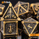 Buy Accessories Dice Set. Metal Dragon Skull Dice Set - Bronze. DnDuck Miniatures Store. 3D figures of characters, elves, monsters, bestiaries, landscape, dragons figures and accessories for role-playing games