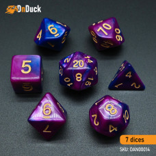 Purple and Black Dice Set