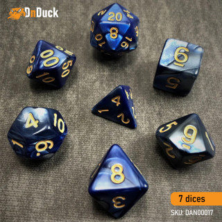 Blue and Black Dice Set