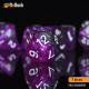 Buy Accessories Dice Set. Purple and Grey Dice Set. DnDuck Miniatures Store. 3D figures of characters, elves, monsters, bestiaries, landscape, dragons figures and accessories for role-playing games
