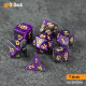 Buy Accessories Dice Set. Purple and Grey Dice Set. DnDuck Miniatures Store. 3D figures of characters, elves, monsters, bestiaries, landscape, dragons figures and accessories for role-playing games