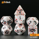Buy Accessories Dice Set. Blood Spatter Dice Set. DnDuck Miniatures Store. 3D figures of characters, elves, monsters, bestiaries, landscape, dragons figures and accessories for role-playing games