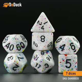 Paint Splatter RPG Dice Set