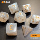 Buy Accessories Dice Set. Pearl Dice Set. DnDuck Miniatures Store. 3D figures of characters, elves, monsters, bestiaries, landscape, dragons figures and accessories for role-playing games