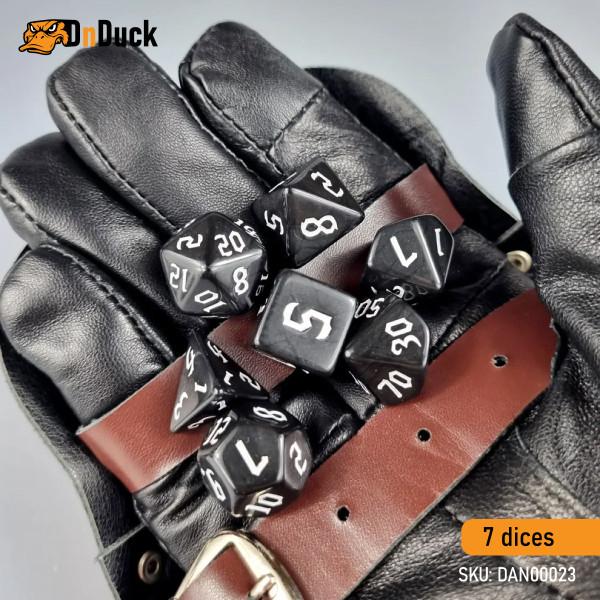 Buy Accessories Dice Set. Deep Black Dice Set. DnDuck Miniatures Store. 3D figures of characters, elves, monsters, bestiaries, landscape, dragons figures and accessories for role-playing games