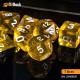Buy Accessories Dice Set. Transparent Yellow Dise Set. DnDuck Miniatures Store. 3D figures of characters, elves, monsters, bestiaries, landscape, dragons figures and accessories for role-playing games