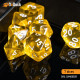 Buy Accessories Dice Set. Transparent Yellow Dise Set. DnDuck Miniatures Store. 3D figures of characters, elves, monsters, bestiaries, landscape, dragons figures and accessories for role-playing games