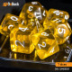 Buy Accessories Dice Set. Transparent Yellow Dise Set. DnDuck Miniatures Store. 3D figures of characters, elves, monsters, bestiaries, landscape, dragons figures and accessories for role-playing games