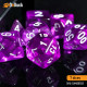 Buy Accessories Dice Set. Transparent Purple Dise Set. DnDuck Miniatures Store. 3D figures of characters, elves, monsters, bestiaries, landscape, dragons figures and accessories for role-playing games