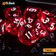 Buy Accessories Dice Set. Transparent Red Dise Set. DnDuck Miniatures Store. 3D figures of characters, elves, monsters, bestiaries, landscape, dragons figures and accessories for role-playing games