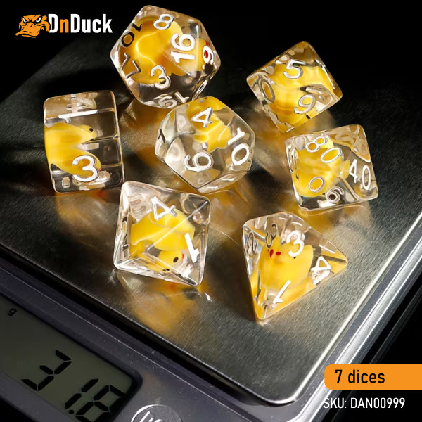 Buy Accessories Dice Set «DnDuck» Dice Set. DnDuck Miniatures Store. 3D figures of characters, elves, monsters, bestiaries, landscape, dragons figures and accessories for role-playing games