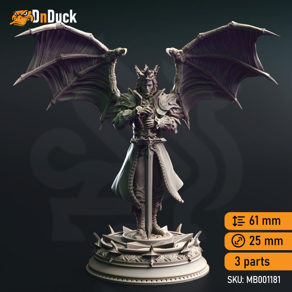 Buy 3d miniature Undead. Arthur Belfrie, Vampire Lord. DnDuck Miniatures Store. 3D figures of characters, elves, monsters, bestiaries, landscape, dragons figures and accessories for role-playing games