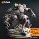 Buy 3d miniature Humanoid. Bloodclaw, Werewolf Abomination. DnDuck Miniatures Store. 3D figures of characters, elves, monsters, bestiaries, landscape, dragons figures and accessories for role-playing games