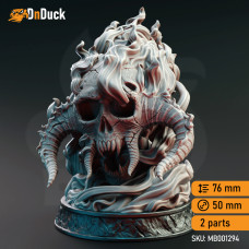 Buy  Giant Flaming Infernal Skull . DnDuck Miniatures Store. 3D figures of characters, elves, monsters, bestiaries, landscape, dragons figures and accessories for role-playing games