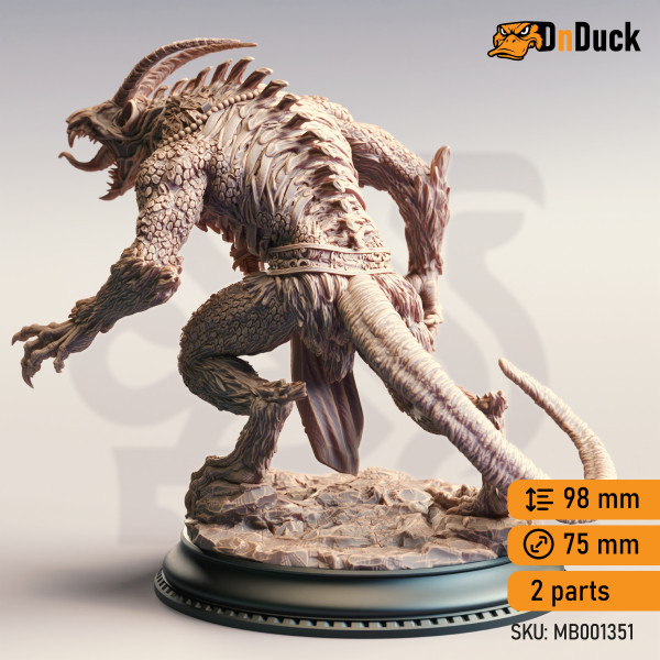 Buy 3d miniature Fiend. Eldritch Capra Abomination - The Absolver. DnDuck Miniatures Store. 3D figures of characters, elves, monsters, bestiaries, landscape, dragons figures and accessories for role-playing games