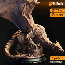 Buy  Azmordion the Ever-Prideful – Adult Silver Dragon . DnDuck Miniatures Store. 3D figures of characters, elves, monsters, bestiaries, landscape, dragons figures and accessories for role-playing games