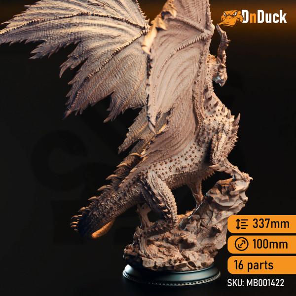 Buy 3d miniature Dragon. Sovram the Betrayed – Elder Black Dragon. DnDuck Miniatures Store. 3D figures of characters, elves, monsters, bestiaries, landscape, dragons figures and accessories for role-playing games