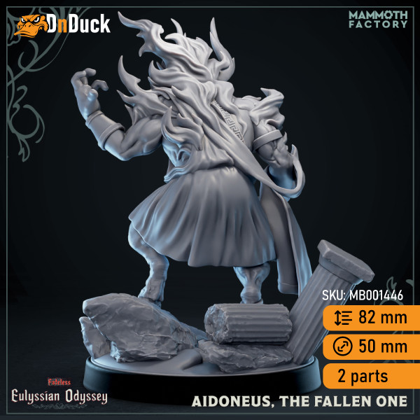 Buy 3d miniature Humanoid. Minotaur Aidoneus, The Fallen One. DnDuck Miniatures Store. 3D figures of characters, elves, monsters, bestiaries, landscape, dragons figures and accessories for role-playing games