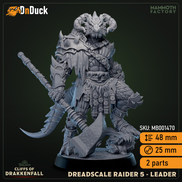 Buy 3d miniature Humanoid. Dreadscale Raiders. DnDuck Miniatures Store. 3D figures of characters, elves, monsters, bestiaries, landscape, dragons figures and accessories for role-playing games