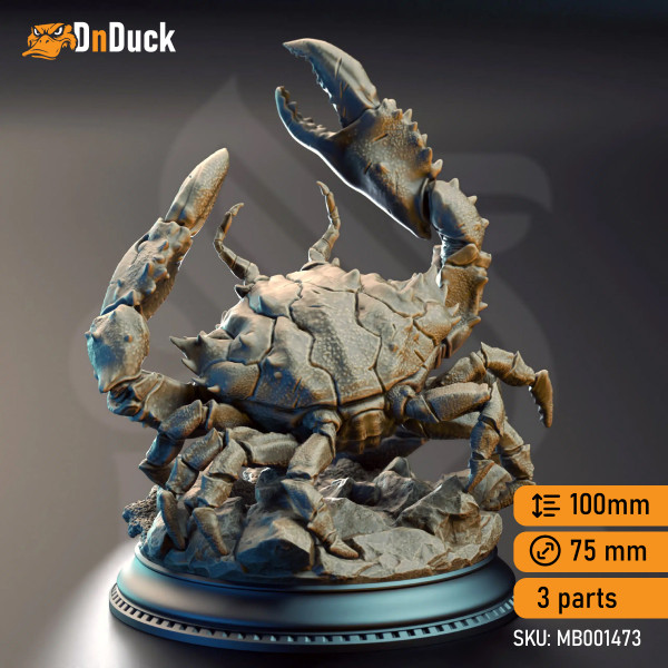 Buy 3d miniature Beast. Snippy – Bladeclaw Crab. DnDuck Miniatures Store. 3D figures of characters, elves, monsters, bestiaries, landscape, dragons figures and accessories for role-playing games