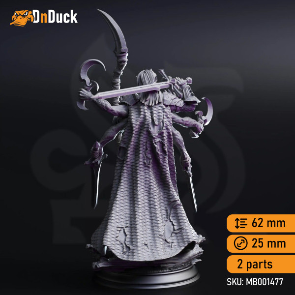 Buy 3d miniature Humanoid / Monster. Siltrak’thos – Knight from Beyond the Planes. DnDuck Miniatures Store. 3D figures of characters, elves, monsters, bestiaries, landscape, dragons figures and accessories for role-playing games