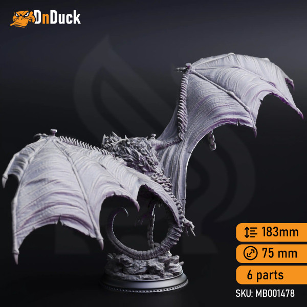 Buy 3d miniature Beast / Monster. Sonari the Bridled Bat Monstrosity. DnDuck Miniatures Store. 3D figures of characters, elves, monsters, bestiaries, landscape, dragons figures and accessories for role-playing games