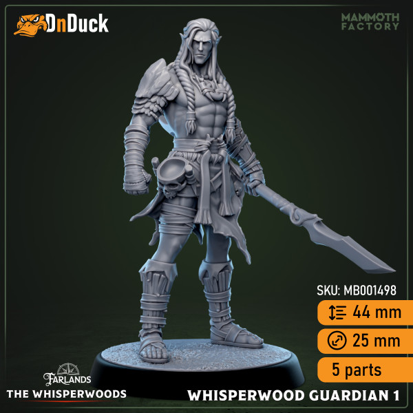 Buy 3d miniature Humanoid. Whisperwood Guardians. DnDuck Miniatures Store. 3D figures of characters, elves, monsters, bestiaries, landscape, dragons figures and accessories for role-playing games