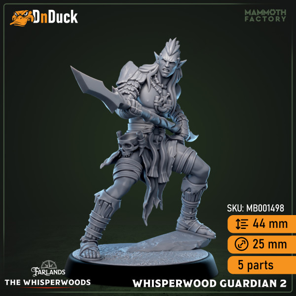 Buy 3d miniature Humanoid. Whisperwood Guardians. DnDuck Miniatures Store. 3D figures of characters, elves, monsters, bestiaries, landscape, dragons figures and accessories for role-playing games