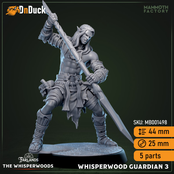 Buy 3d miniature Humanoid. Whisperwood Guardians. DnDuck Miniatures Store. 3D figures of characters, elves, monsters, bestiaries, landscape, dragons figures and accessories for role-playing games