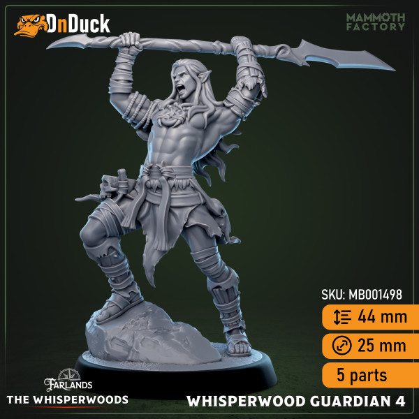 Buy 3d miniature Humanoid. Whisperwood Guardians. DnDuck Miniatures Store. 3D figures of characters, elves, monsters, bestiaries, landscape, dragons figures and accessories for role-playing games