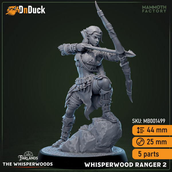 Buy 3d miniature Humanoid. Whisperwood Rangers. DnDuck Miniatures Store. 3D figures of characters, elves, monsters, bestiaries, landscape, dragons figures and accessories for role-playing games