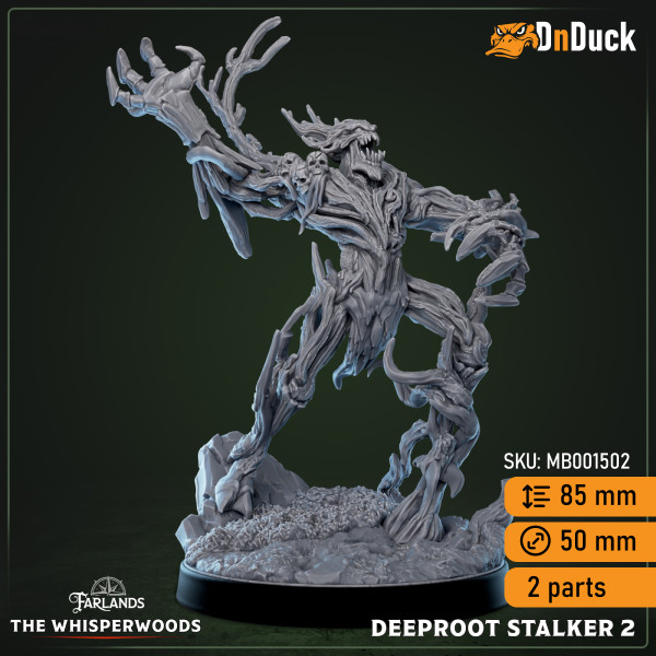 Buy 3d miniature Plant. Deeproot Stalker. DnDuck Miniatures Store. 3D figures of characters, elves, monsters, bestiaries, landscape, dragons figures and accessories for role-playing games