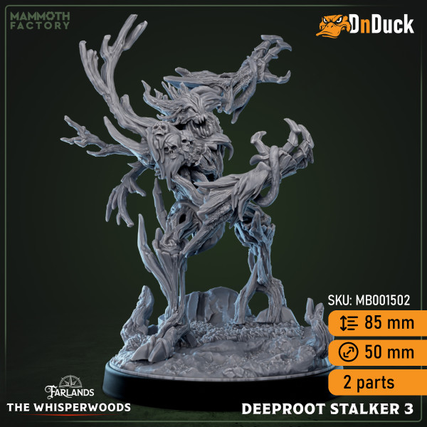 Buy 3d miniature Plant. Deeproot Stalker. DnDuck Miniatures Store. 3D figures of characters, elves, monsters, bestiaries, landscape, dragons figures and accessories for role-playing games
