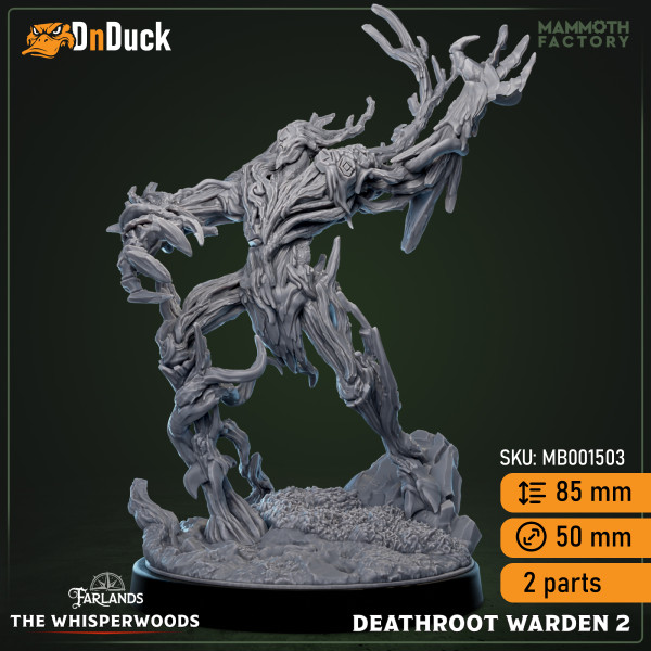 Buy 3d miniature Plant. Deathroot Warden. DnDuck Miniatures Store. 3D figures of characters, elves, monsters, bestiaries, landscape, dragons figures and accessories for role-playing games