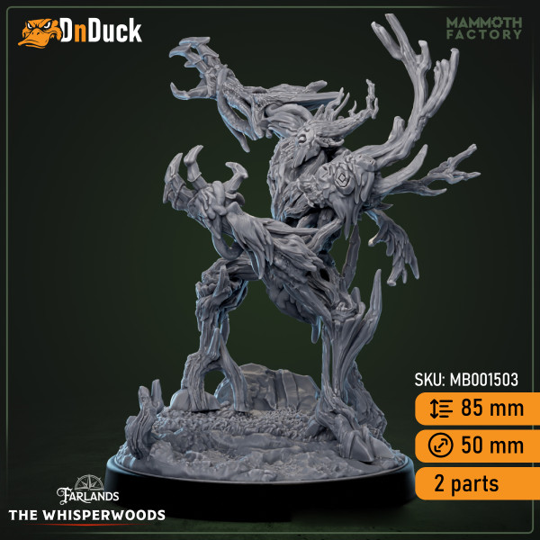 Buy 3d miniature Plant. Deathroot Warden. DnDuck Miniatures Store. 3D figures of characters, elves, monsters, bestiaries, landscape, dragons figures and accessories for role-playing games