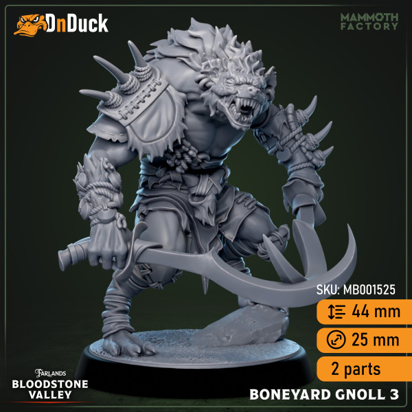Buy 3d miniature Humanoid. Boneyard Gnolls. DnDuck Miniatures Store. 3D figures of characters, elves, monsters, bestiaries, landscape, dragons figures and accessories for role-playing games