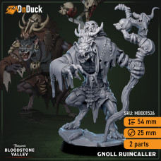 Buy  Gnoll Ruin-Caller . DnDuck Miniatures Store. 3D figures of characters, elves, monsters, bestiaries, landscape, dragons figures and accessories for role-playing games