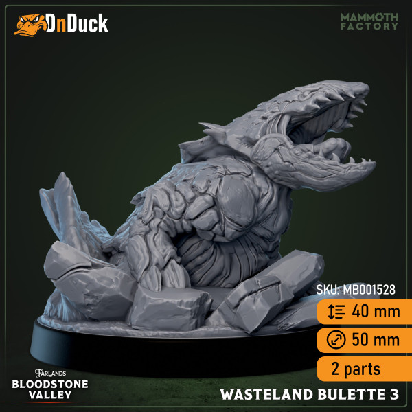 Buy 3d miniature Monster. Wasteland Bulettes. DnDuck Miniatures Store. 3D figures of characters, elves, monsters, bestiaries, landscape, dragons figures and accessories for role-playing games