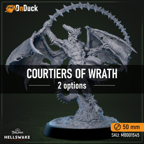 Buy 3d miniature Fiend. Courtiers of Wrath. DnDuck Miniatures Store. 3D figures of characters, elves, monsters, bestiaries, landscape, dragons figures and accessories for role-playing games