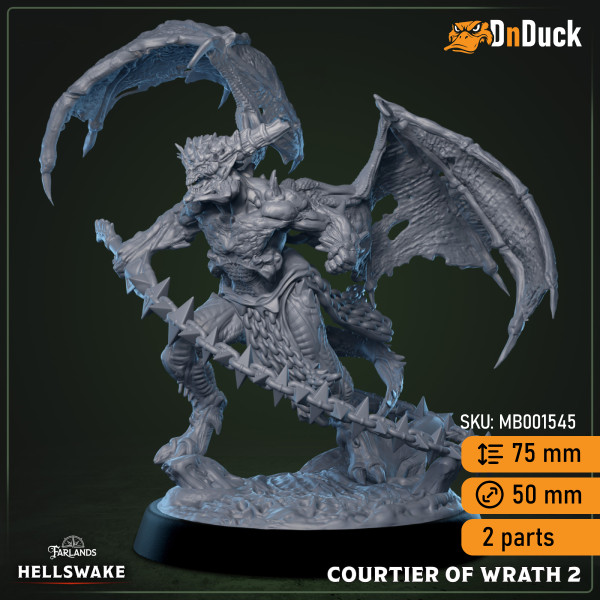 Buy 3d miniature Fiend. Courtiers of Wrath. DnDuck Miniatures Store. 3D figures of characters, elves, monsters, bestiaries, landscape, dragons figures and accessories for role-playing games