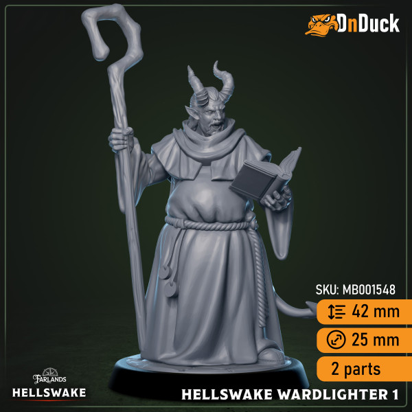Buy 3d miniature Humanoid. Hellswake Wardlighters. DnDuck Miniatures Store. 3D figures of characters, elves, monsters, bestiaries, landscape, dragons figures and accessories for role-playing games