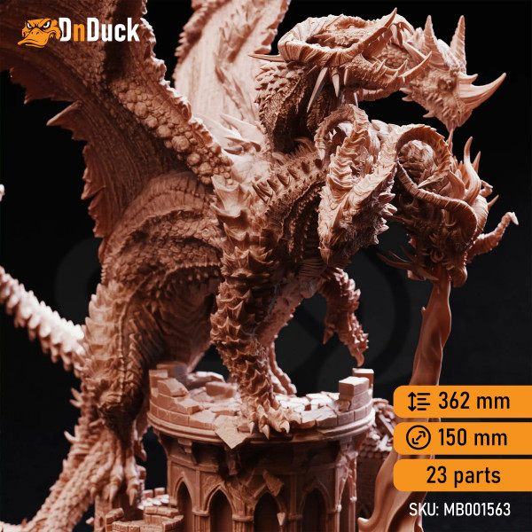 Buy 3d miniature Dragon. Pentelia – Mother of All Dragons. DnDuck Miniatures Store. 3D figures of characters, elves, monsters, bestiaries, landscape, dragons figures and accessories for role-playing games