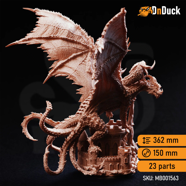 Buy 3d miniature Dragon. Pentelia – Mother of All Dragons. DnDuck Miniatures Store. 3D figures of characters, elves, monsters, bestiaries, landscape, dragons figures and accessories for role-playing games