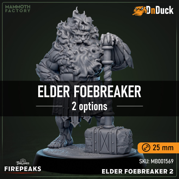 Buy 3d miniature Humanoid. Elder Foebreaker. DnDuck Miniatures Store. 3D figures of characters, elves, monsters, bestiaries, landscape, dragons figures and accessories for role-playing games