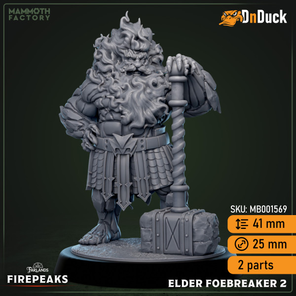 Buy 3d miniature Humanoid. Elder Foebreaker. DnDuck Miniatures Store. 3D figures of characters, elves, monsters, bestiaries, landscape, dragons figures and accessories for role-playing games