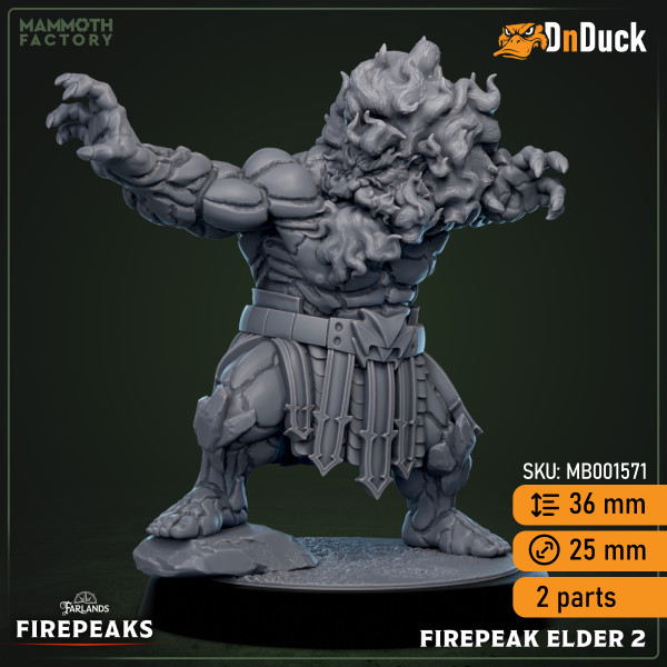 Buy 3d miniature Humanoid. Firepeak Elder. DnDuck Miniatures Store. 3D figures of characters, elves, monsters, bestiaries, landscape, dragons figures and accessories for role-playing games