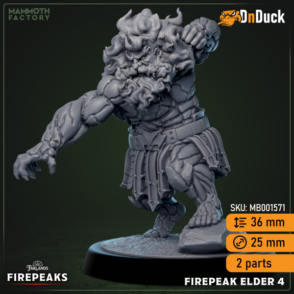 Buy 3d miniature Humanoid. Firepeak Elder. DnDuck Miniatures Store. 3D figures of characters, elves, monsters, bestiaries, landscape, dragons figures and accessories for role-playing games