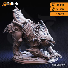 Buy  Old Betty – War Owlbear . DnDuck Miniatures Store. 3D figures of characters, elves, monsters, bestiaries, landscape, dragons figures and accessories for role-playing games